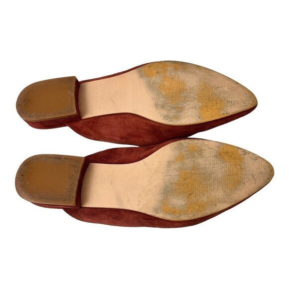 Able Local + Global Lizbeth Cherry Suede Leather Slip On Mules Size 9.5 - Picture 6 of 8